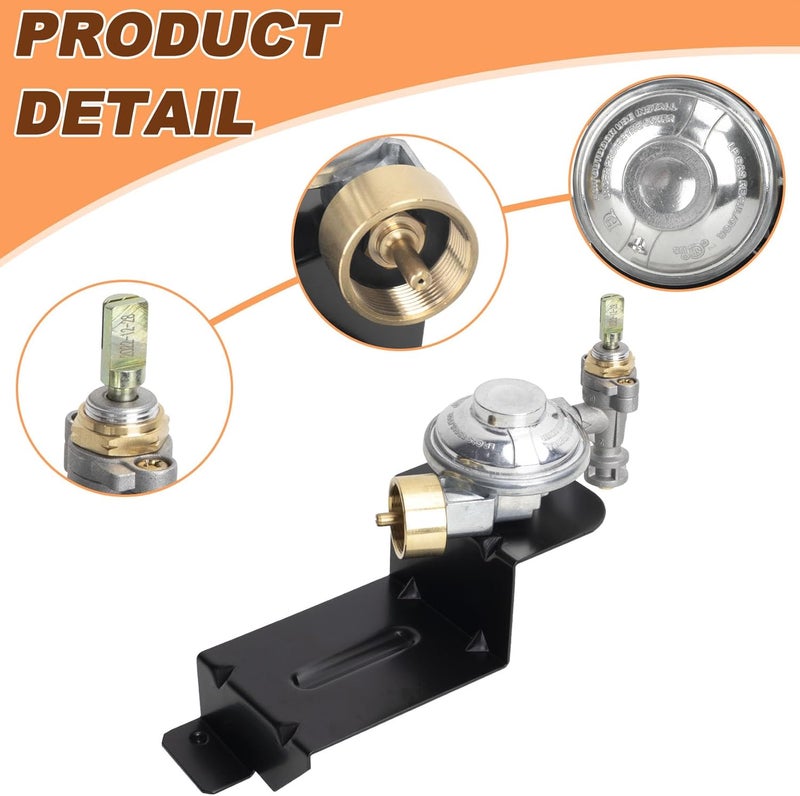 MOASKER 80477 Regulator & 69957 Burner Tube Kits Replacement Parts for Weber Q100/Q120 Series Grills Accessories, Gas Grill Valve Parts for Weber 386001 386002 516801 516002 516501 516501 Grills Parts - Image 2